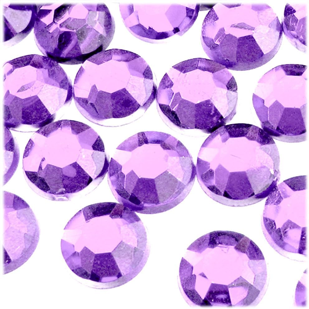 The Crafts Outlet 1,000pc Loose Flatback Acrylic Rhinestones Round 20mm - Flatback Crystal Clear
