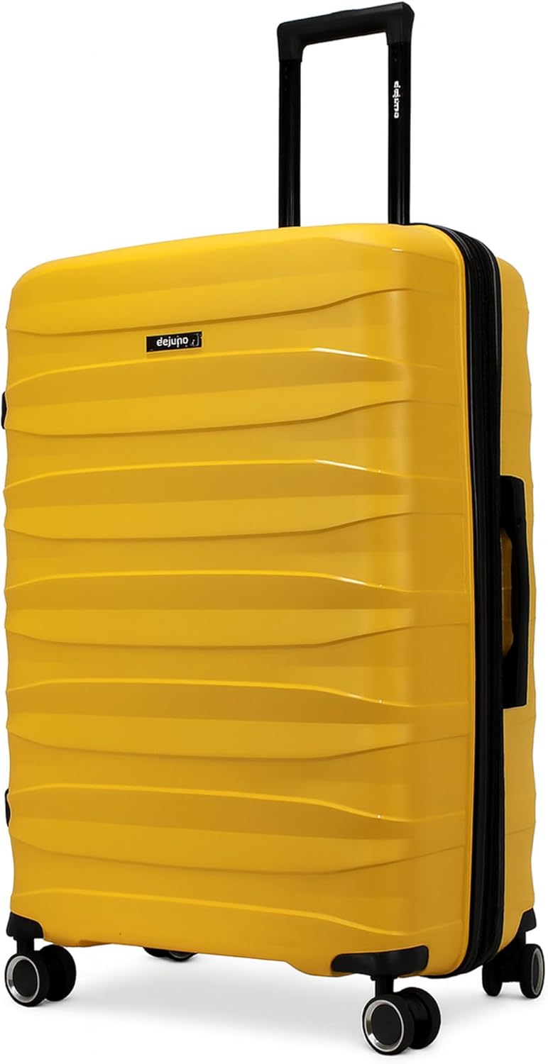 World Traveler Dejuno Motley 28-Inch Lightweight Hardside Expandable Spinner Luggage - Yellow