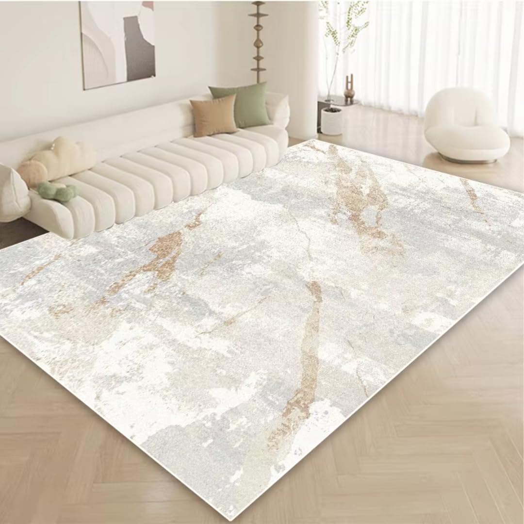 Tapis de sol clair de salon en fibres haut de gamme sans peluches 200x400