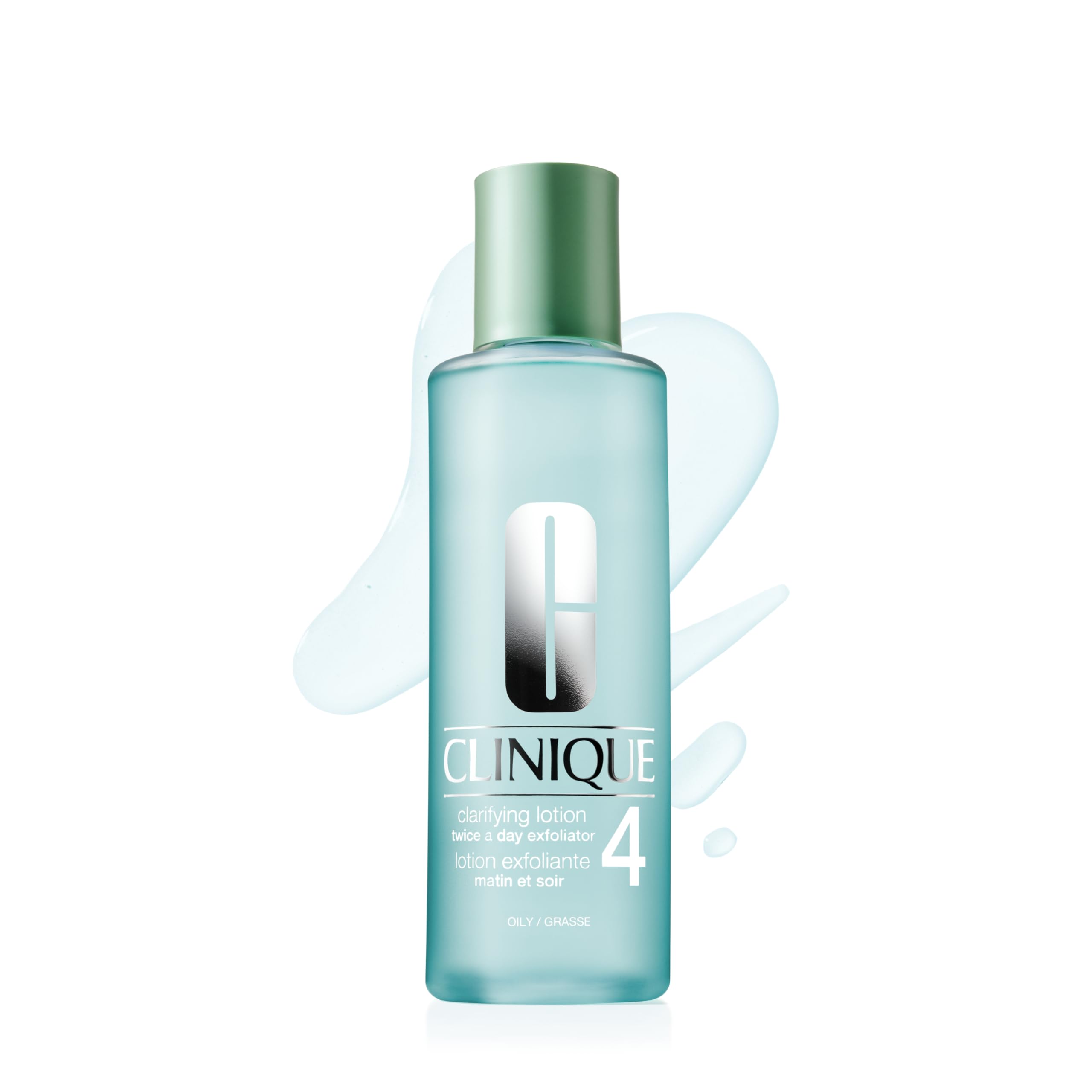 Clinique Clarifying Lotion 4 | Gentle Exfoliator For Oily Skin Types| Face Toner With Witch Hazel + Salicylic Acid | Step 2 in 3-Step Skin Care Routine, 13.5 Fl Oz