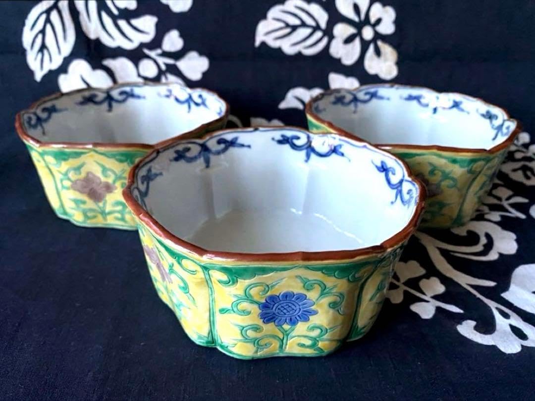 明治大正 古い九谷 松鶴梅図徳利一対 本金使用 明治大正 古い九谷 松鶴