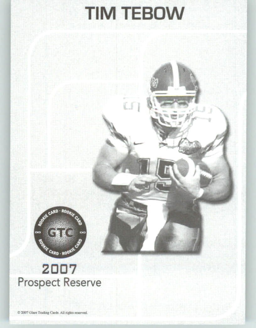Amazon.com: 2007 Prospect Reserve Football Card #1A TIM TEBOW - Florida  Gators (Rookie Prospect Football Cards) New York Jets QB : Collectibles & Fine  Art