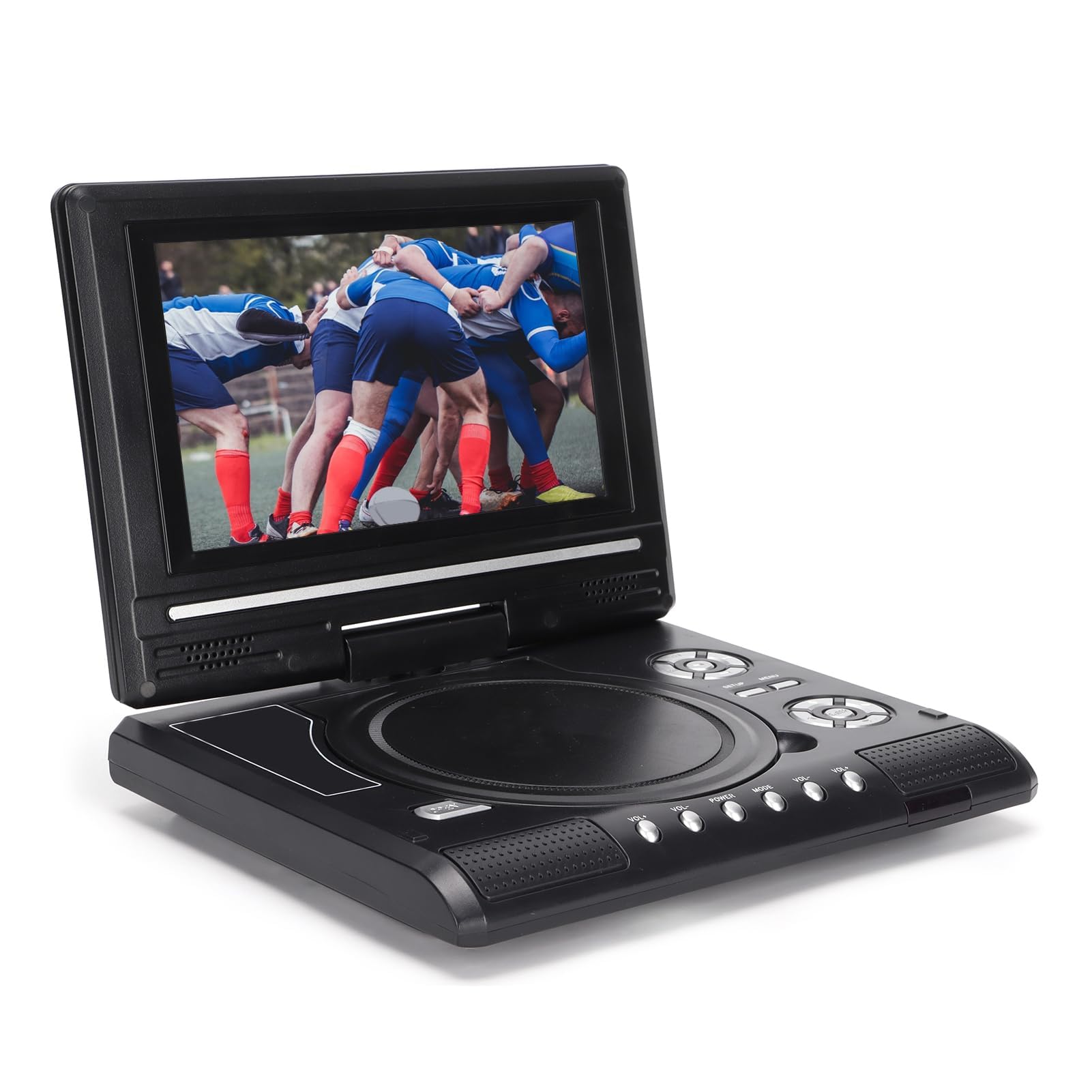 Mobiler DVD-Player, 6,8/8,5 Zoll Tragbares High-Definition-Wiedergabegerät, Multifunktionaler DVD-Player für das Heimbüro, 270°-Drehung HD-LCD-Breitbild-Display (LMD-750 EU-Stecker)
