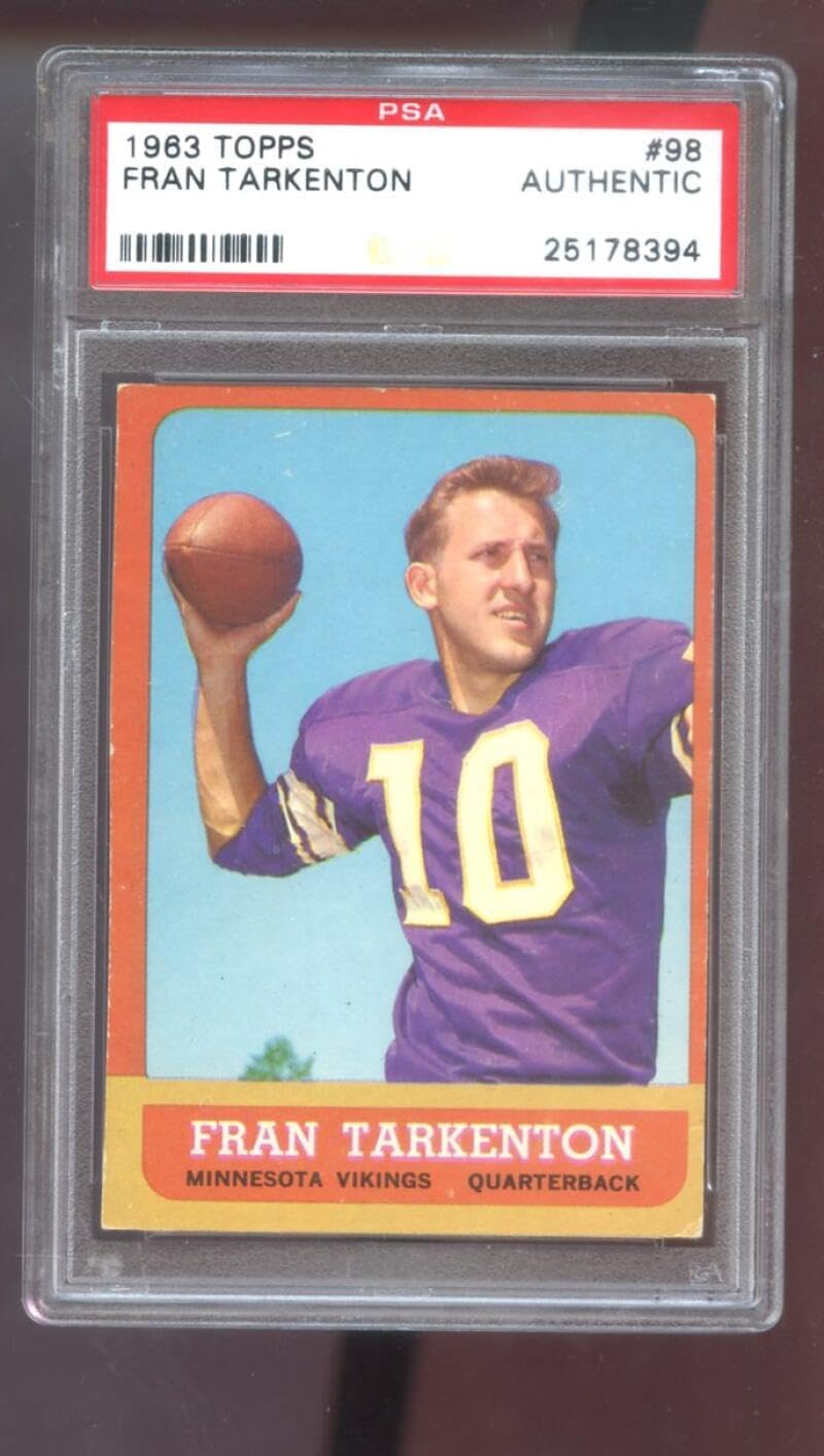 1963 Topps #98 Fran Tarkenton PSA AUTHENTIC Graded Football Card NFL Minnesota Vikings