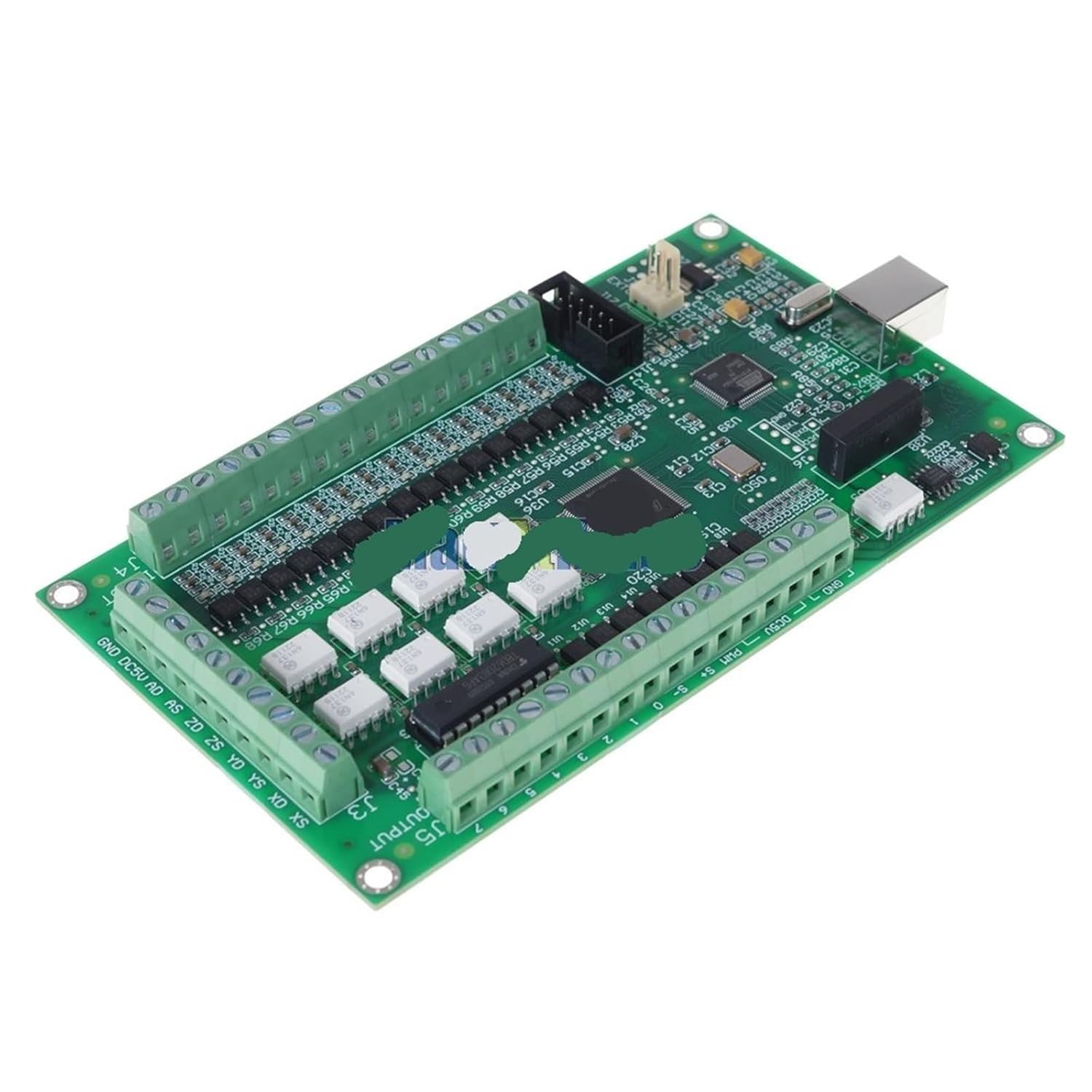 3/4 Axis CNC Mac3 USB Breakout Board Motion Control Card AKZ250-USB2(B) 200KHz High-Speed Optocouplers Support MPG