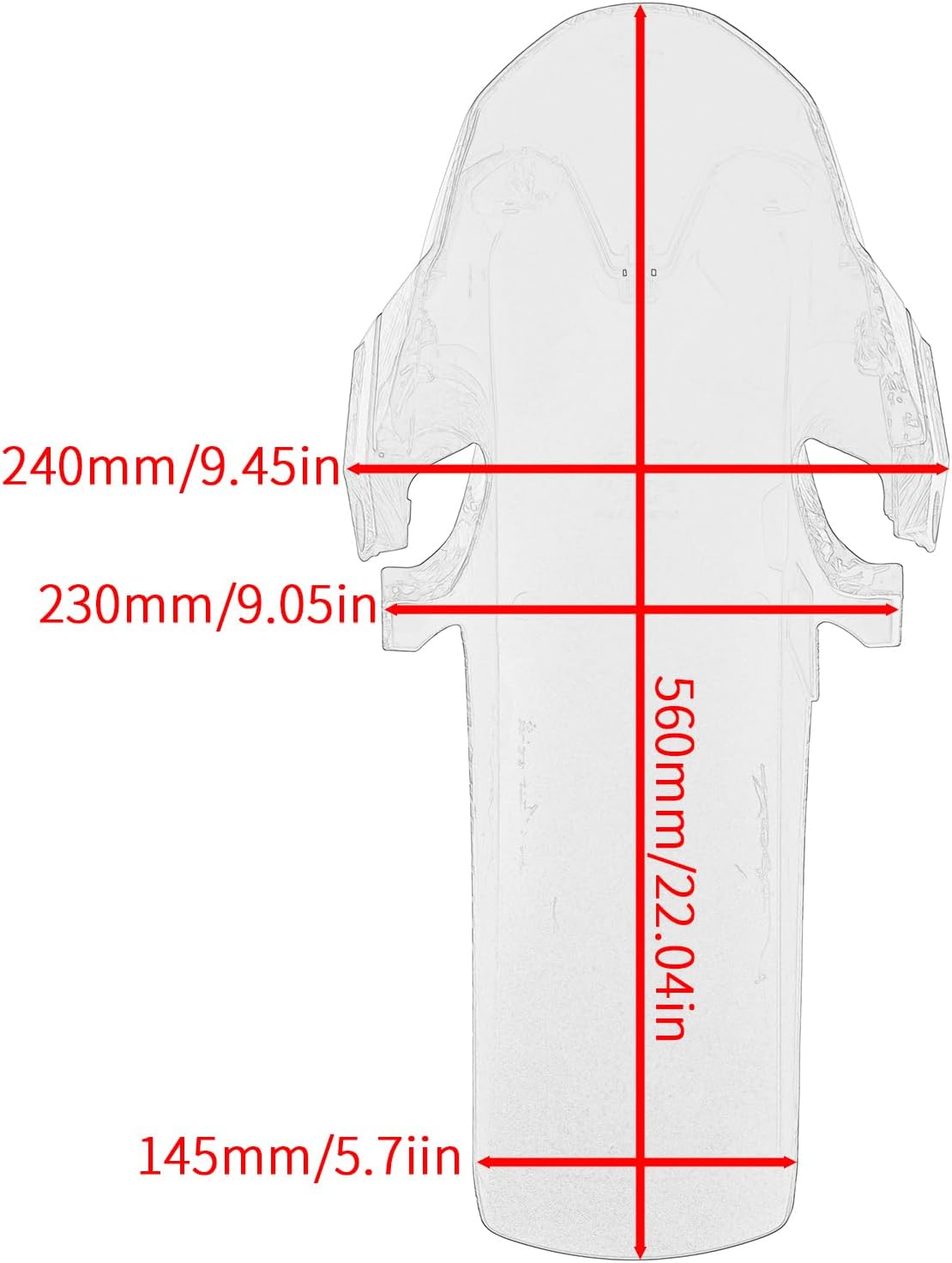 Motorcycle Front Wheel Mudguard Fender Cover for Honda ADV350 2022 2023 2024 2025 ADV 350 ABS Fairing Mud Flap Splash Guard Protection （Carbon Fiber Look）