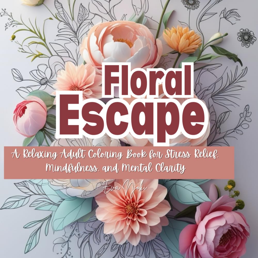 Floral Escape: A Relaxing Adult Coloring Book for Stress Relief, Mindfulness, and Mental Clarity
