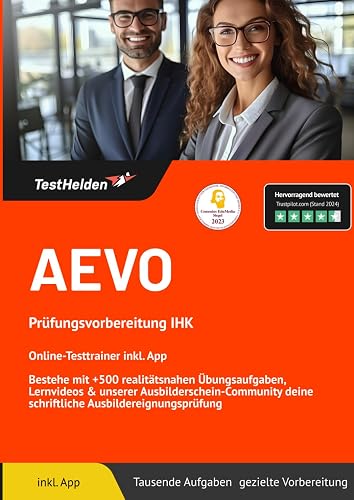 AEVO Prüfungsvorbereitung IHK Online-Testtrainer inkl. App I Bestehe mit +500 realitätsnahen Übungsaufgaben, Lernvideos &amp; unserer Ausbilderschein-Community deine schriftliche Ausbildereignungsprüfung