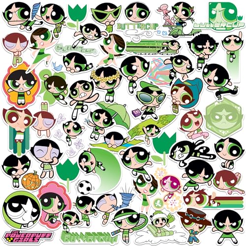 TCB Creations Powerpuff Cartoon Buttercup 3D Silicone Charm Portachiavi Portachiavi, Multicolore, Taglia unica