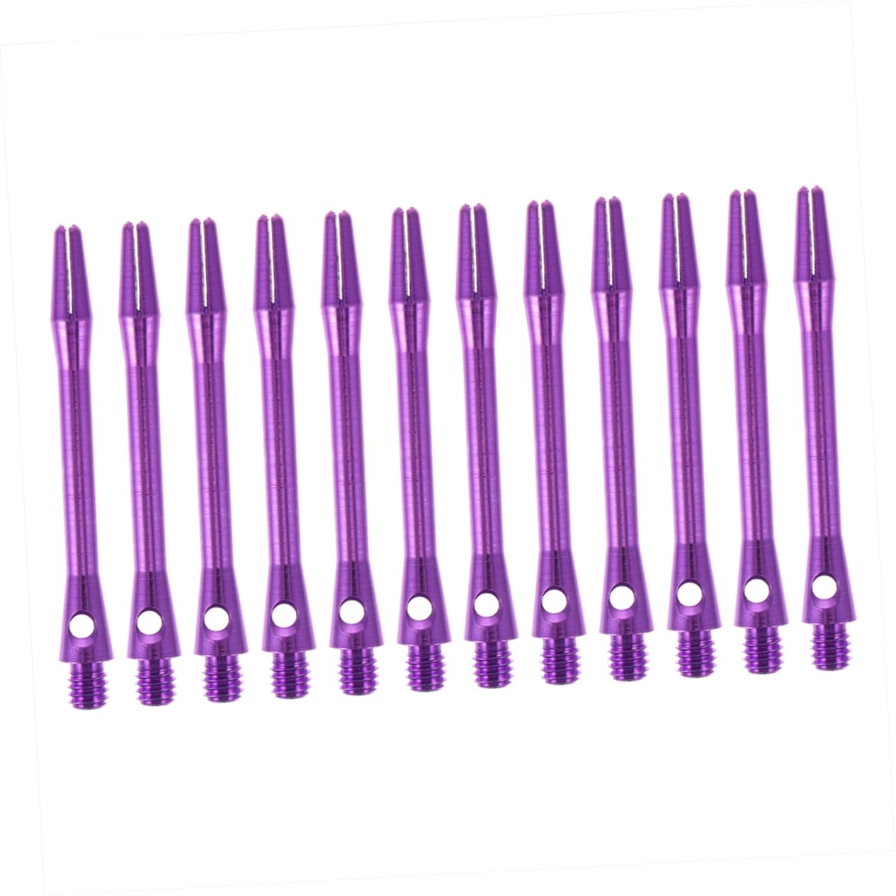 Yardwe Set of 12 Shafts Aluminum Alloy Shafts Thread Rods Accessories for Competitors 45mm Purple
