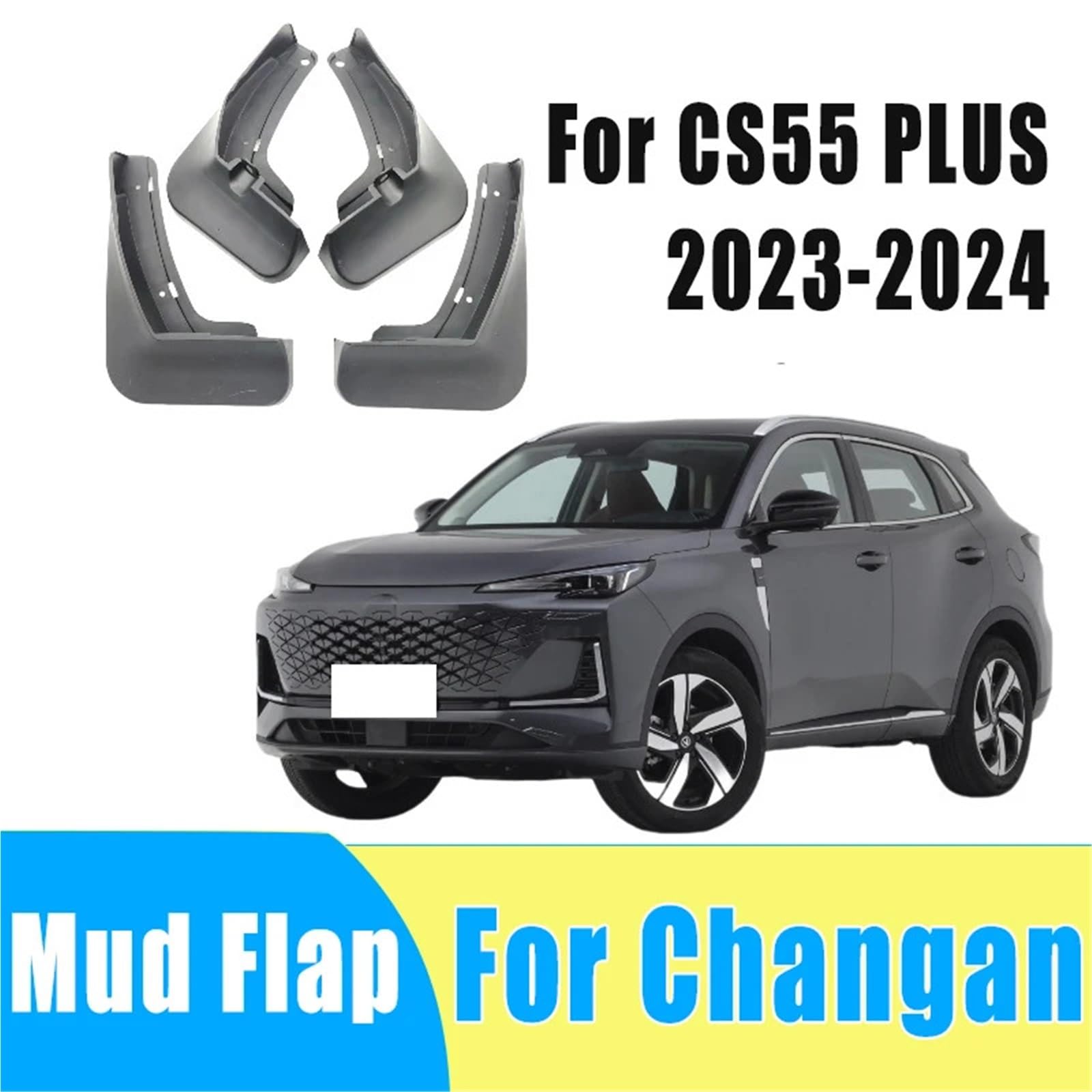 osłona przeciwbłotna Pasuje do Changan CS55 PLUS 2023-2024 4 szt. Opona samochodowa wodoodporna zapobiega rozpryskiwaniu się błota