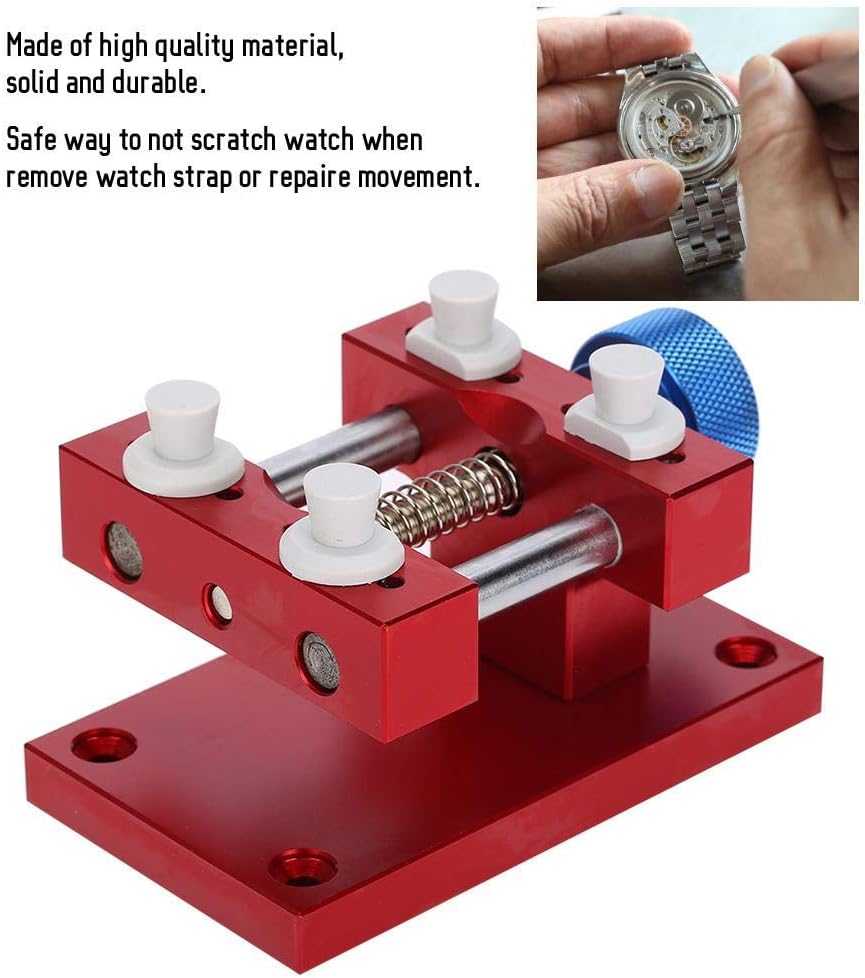 Watchmaker Repair Kit, Metal Adjustable Watch Case Holder Watch Strap Remover Base Movement Repair Tool Repair