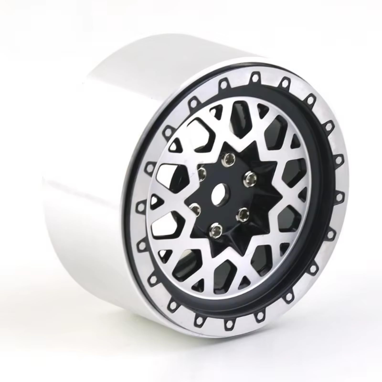 RC Coche Goma Ruedas Compatible con 1/10 RC Crawling Car Upgrade Piezas De Repuesto Accesorios 2,2 "Cubos De Rueda De Metal con Bloqueo De Llanta