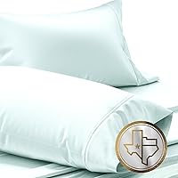 Vista 18 de TEXAS LINEN CO. Juego de 4 fundas de almohada de algodón egipcio premium tamaño estándar/queen - Fundas de almohada de lujo de algodón de alto Gris