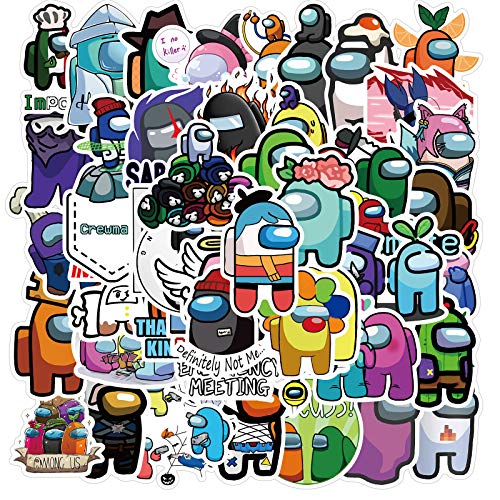 Among US Stickers Game Stickers 50PCS Laptop Waterproof Vinyl Stickers for Kids Girls Teens Adults (Among Us)