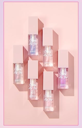 Miniatura 10 de Juego de 6 brillos de labios de luz de aceite de labios, hidratante hidratante para labios, kit de brillo labial de alto brillo, acabado de vidrio,