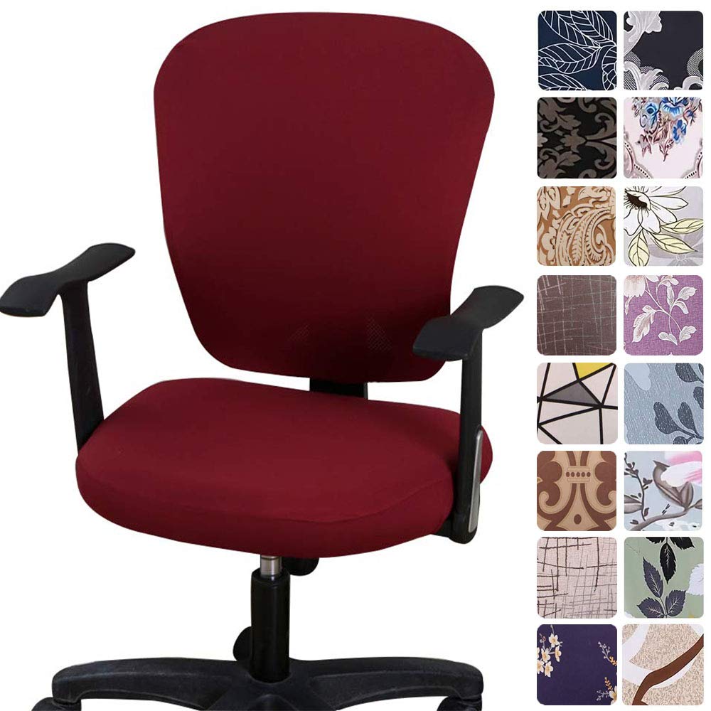 Melaluxe Computer Office Chair Covers - Protective & Stretchable Universal Chair Cover Stretch Rotating Chair Slipcover
