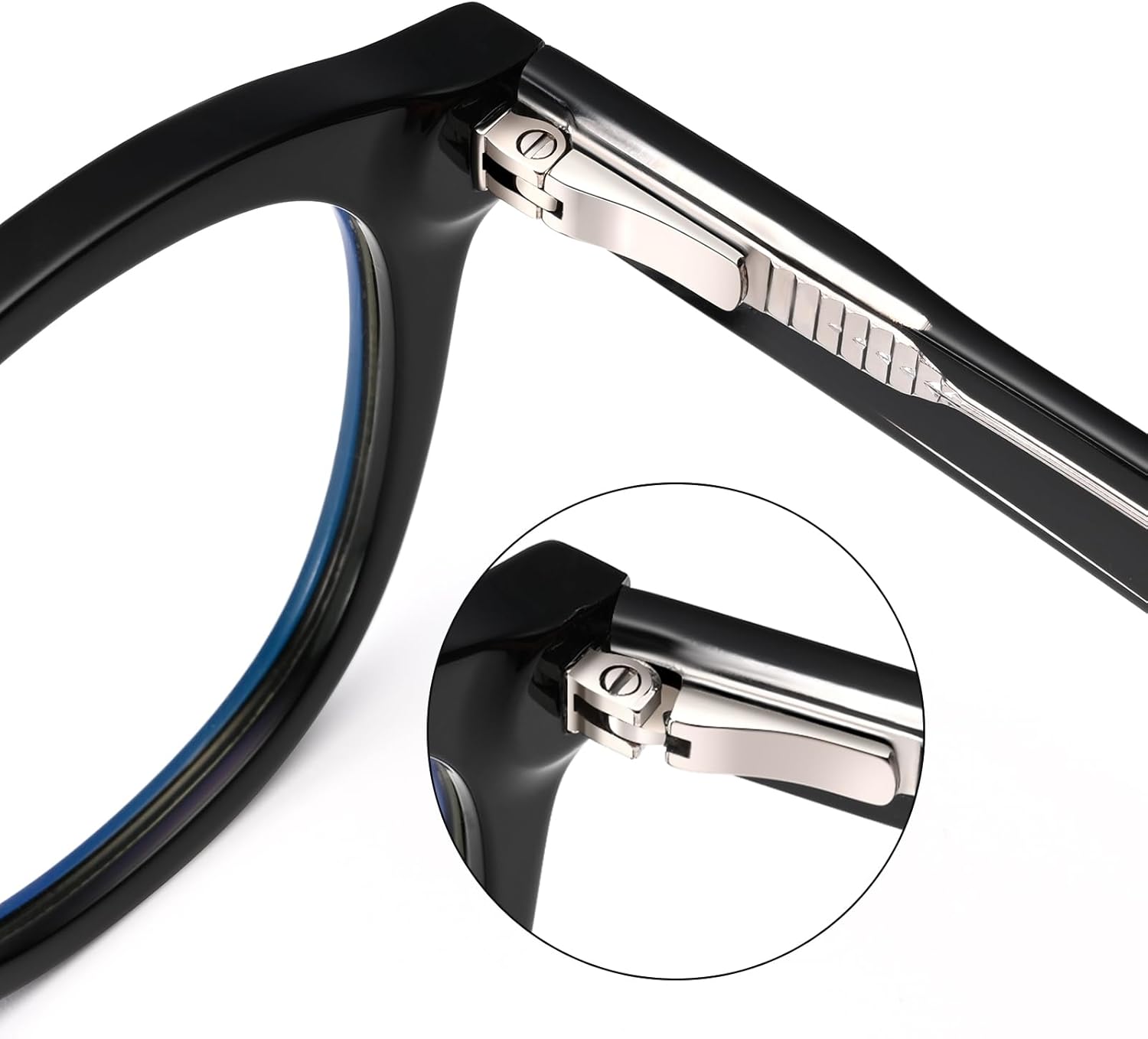 Dollger Blue Light Blocking Glasses For Woman Men Thick Frame Round Non-Prescription, pertain Computer Gaming，TV，Work - Image 3