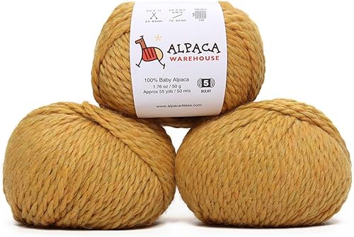 Miniatura 1 de Juego de 3 madejas 100% de lana de alpaca bebé, peso voluminoso, fabricadas en Perú, celestial suave y perfecto para tejer y hacer ganchillo