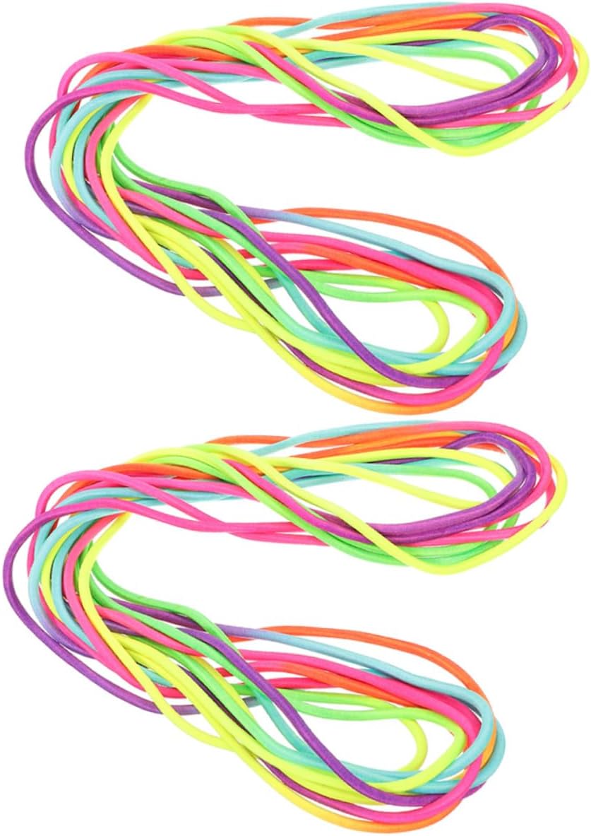 2Pcs Rubber Skipping Ropes for Students Stretch Jump Rope for Outdoor Fitness Elastic Exercise Tool for Boys