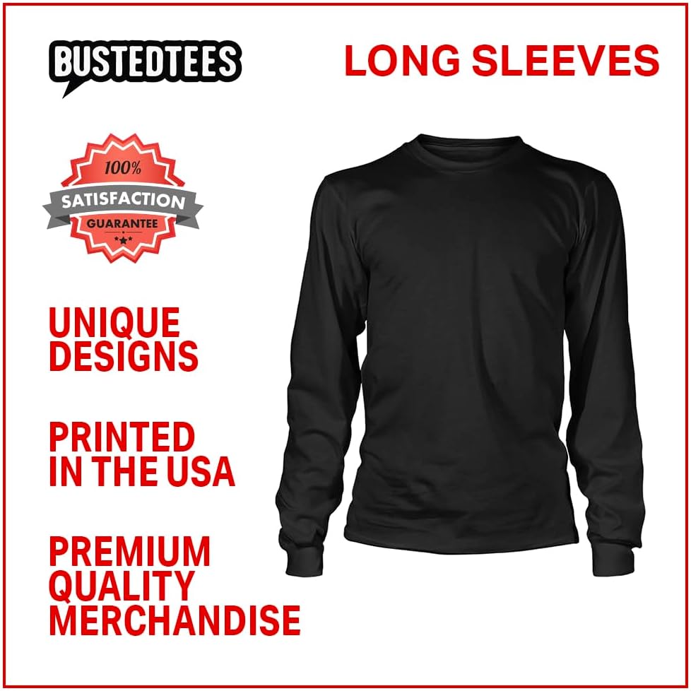 BustedTees Imperial Officer Long Sleeve T-Shirt Men & Womens Rank Uniform Costume Longsleeve Shirts