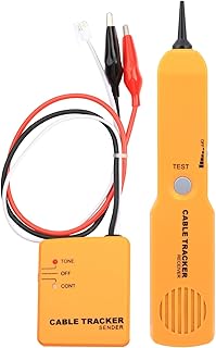Yellow Cable Finder Tone Generator Probe Tracer Wire Tracker Cable Circuit Tester Features Alligator Clips RJ11 Plug Finding Tool
