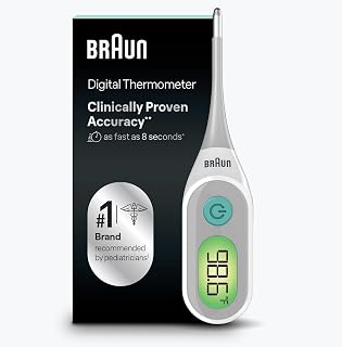 Braun Digital Thermometer: #1 Pediatrician-Recommended, Clinically Accurate Color-Coded Fever Guidance for Babies, Kids & Adults - Oral, Rectal, Underarm