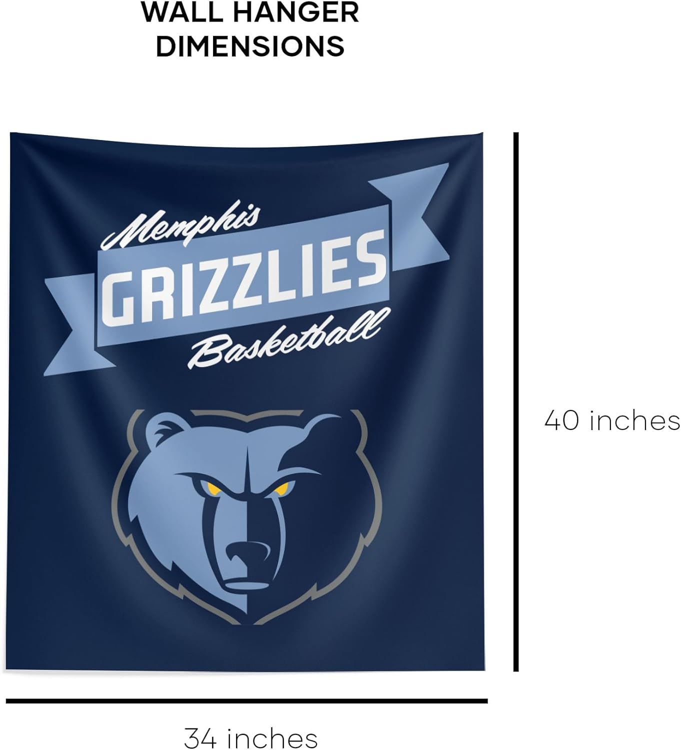 Northwest NBA Memphis Grizzlies Wall Hanging Tapestry, 34" x 40", Premium - Image 4