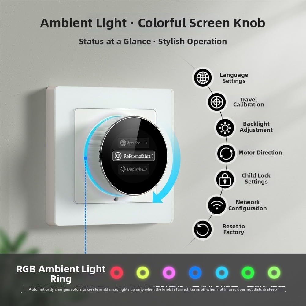 Contrôleur Rideau WiFi Écran Couleur pour Smart Home Contrôleur