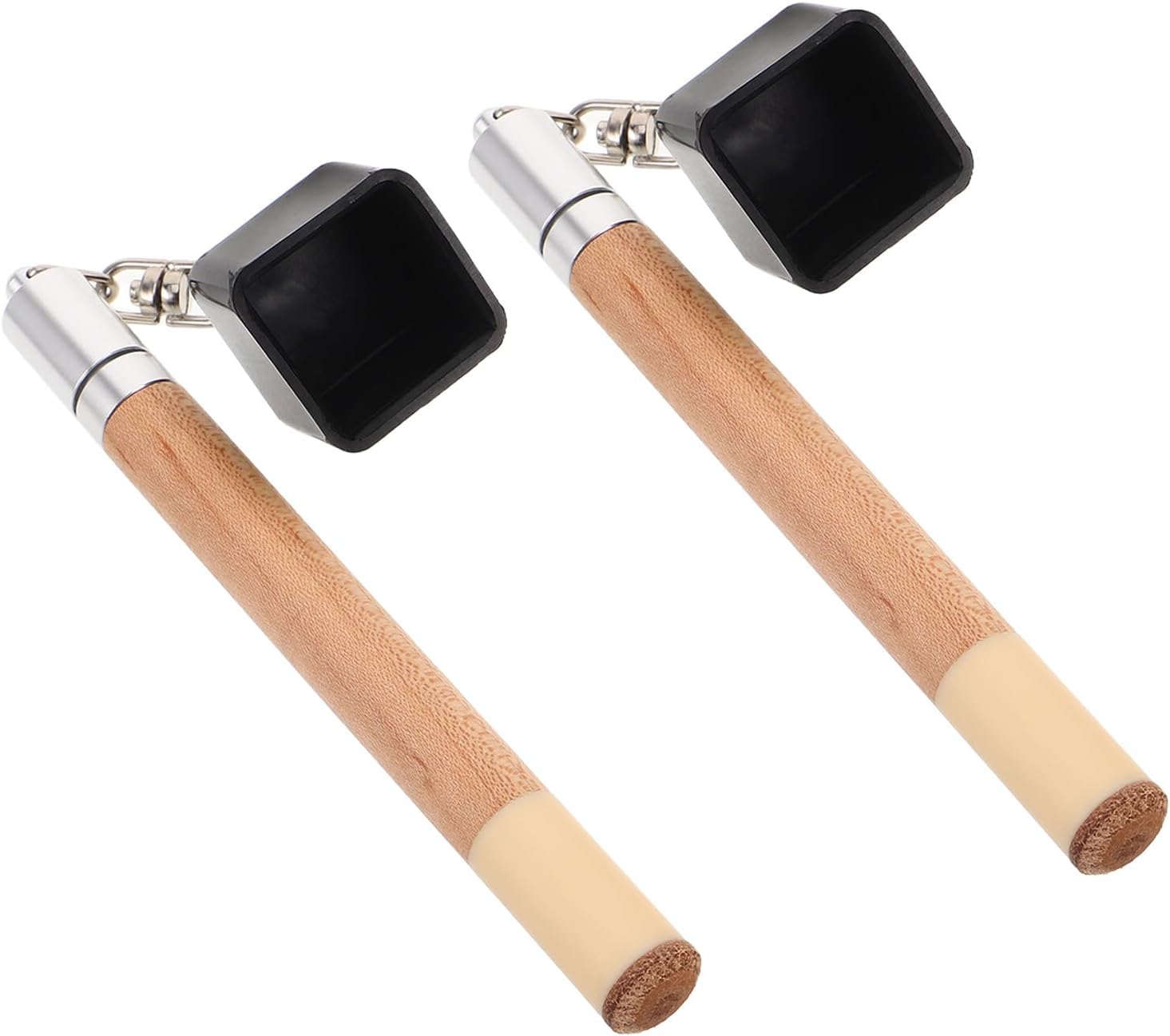2pcs Billiard Pricker Tool and Portable Snooker Chalk Holder Set with Natural Wood Case for Cue Tip Repair and Chalk Storage, Accessories for Pool and Snooker Players