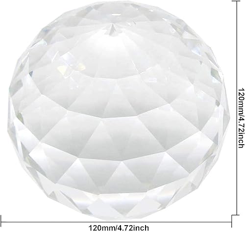 Miniatura 4 de Bola de cristal transparente Prisma de cristal para decoración de jardín, esfera facetada para ventana, Feng Shui, decoración de jardín de oficina