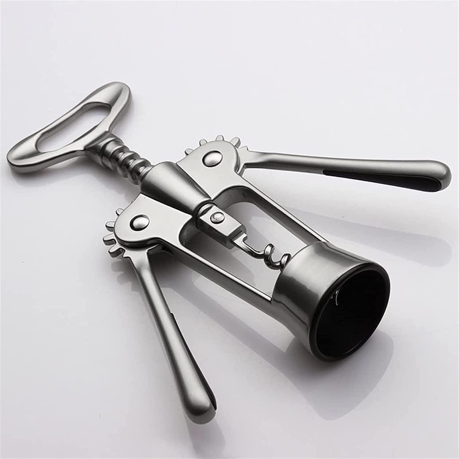 Zinc Alloy Wine Opener, Waiters Corkscrew Cork and Beer Cap Bottles Opener Remover, Used in Kitchen Restaurant Chateau and Bars