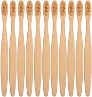 Vista 7 de TEAMWILL Paquete de 20 cepillos de dientes de bambú 100% natural orgánico medio libre de BPA suave cepillo saludable