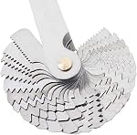 ChgImposs Metric & Imperial Screw Gauge SAE Whitworth 55 Degree & Metric 60 Degree & US 60 Degree Thread Pitch Gauge for Industrial Measurement