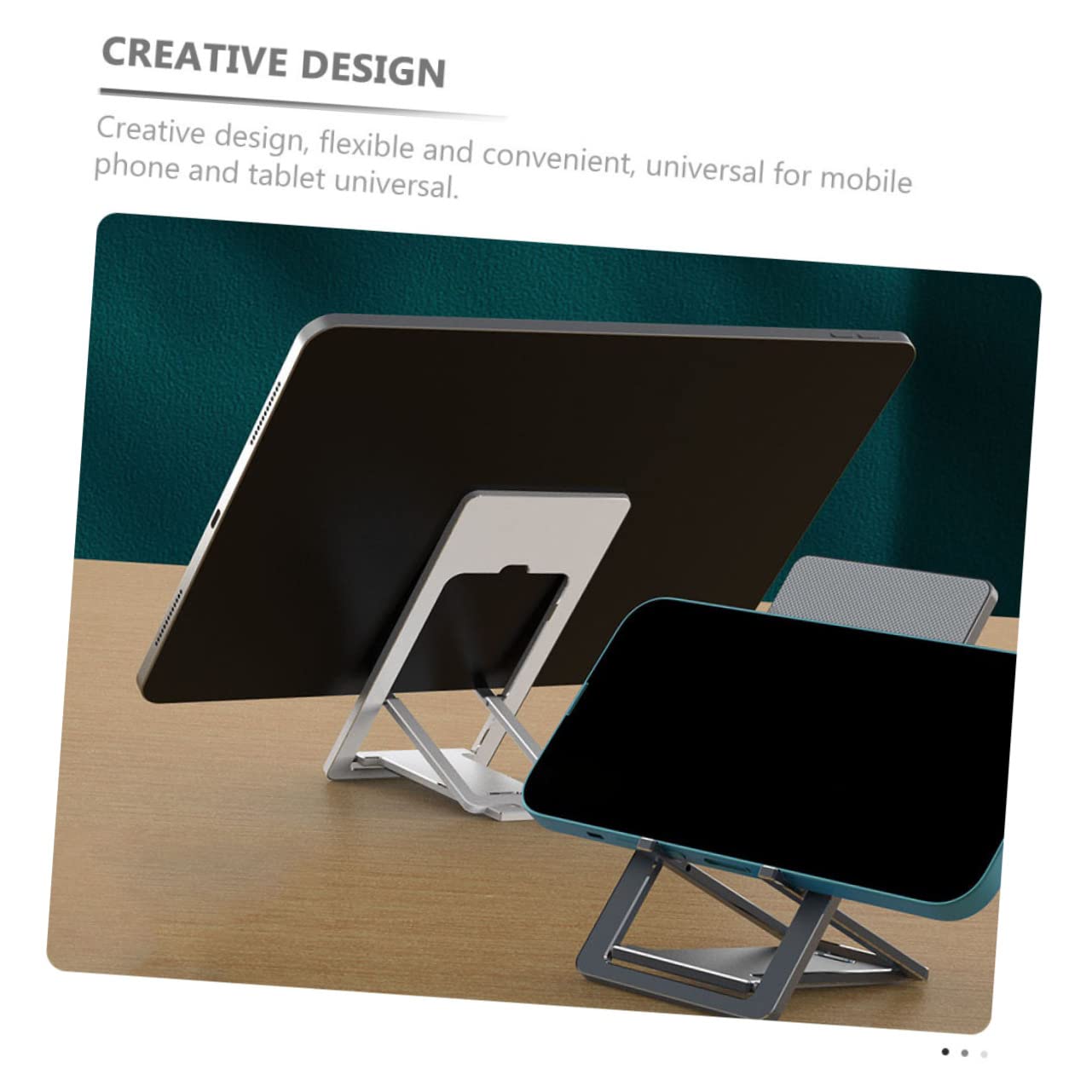 Gatuida 2pezzi Supporto Telefonico Regolabile e Pieghevole Per Scrivania Porta Tablet Con Design Antiscivolo Facile Da Trasportare e Adattabile Smartphone e Tablet Su Superfici Piane