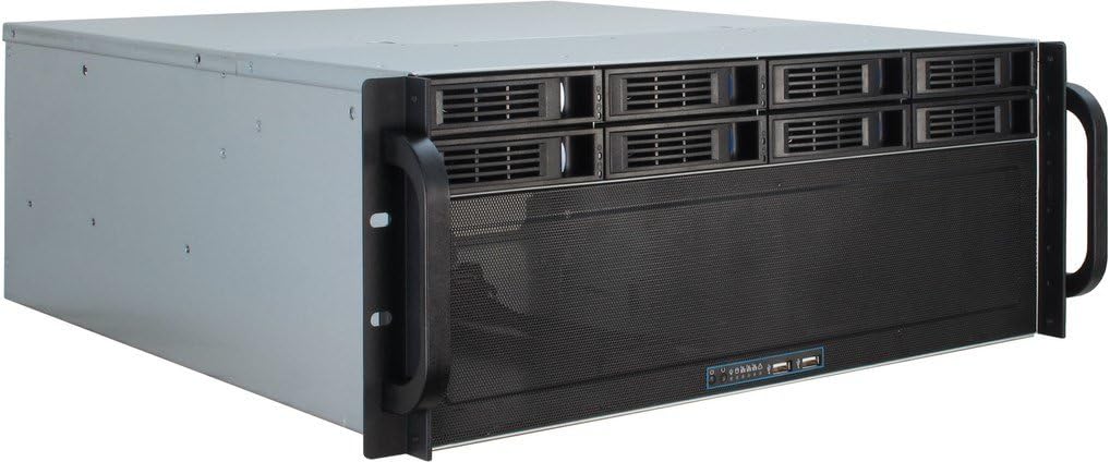 Inter-Tech 88887191 Case IPC Storage 4U-4408, o.PSU, Black, Silver