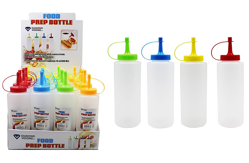 Diamond Visions 11-1573 Food Prep Bottles Multipack in Assorted Colors (4 Food Prep Bottles)