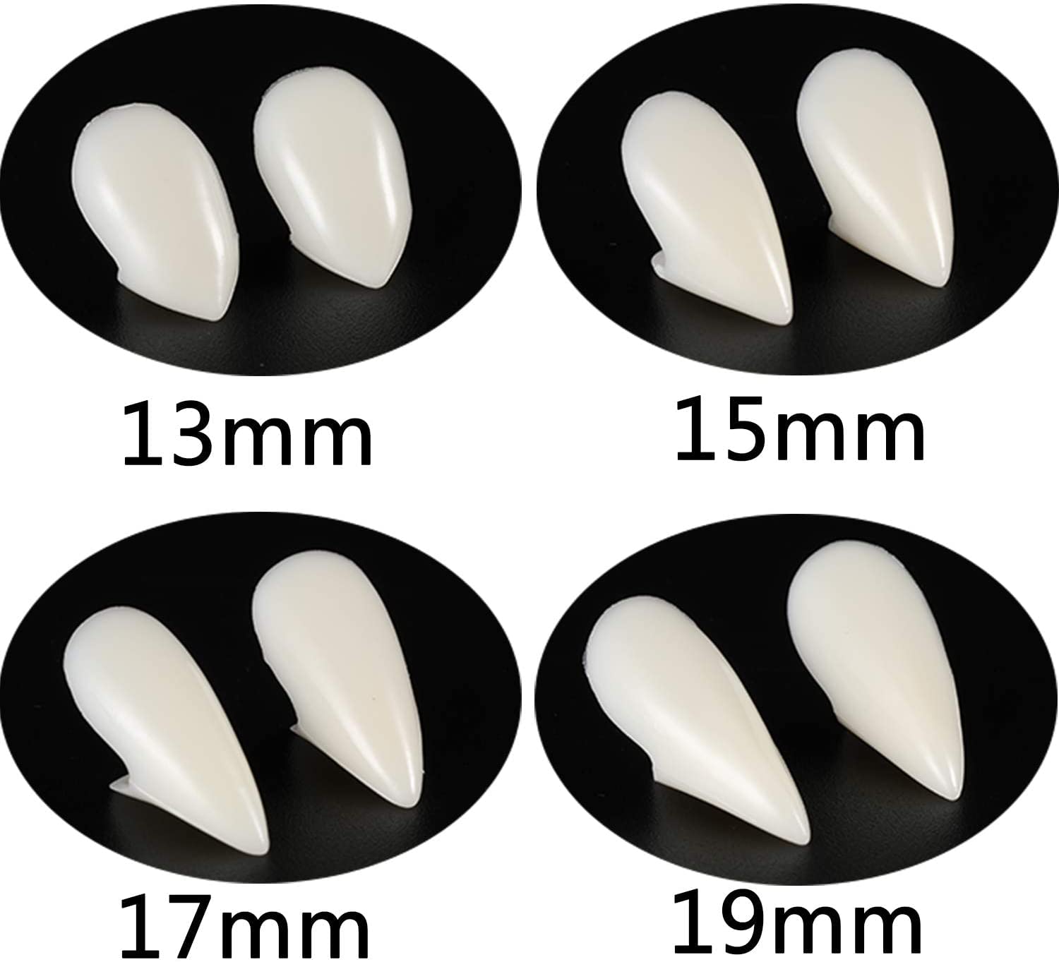 4 Paar Halloween Vampirzähne Mit Klebepellets – Perfekt Für Kostümpartys & Cosplay