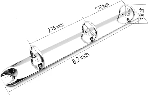 Miniatura 2 de Shuokecrafts 5 piezas A5 - Mecanismo de carpeta de anillos de tamaño jurídico tamaño jurídico, 3 anillos tóricos, capacidad de 0.787 pulgadas, kit
