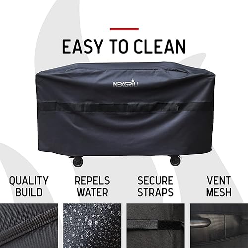 Miniatura 3 de Nexgrill Funda de poliéster de alta calidad, resistente, para cocinar al aire libre, con parte superior plana, duradera, resistente al agua, con
