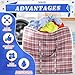 4 Pcs Large Laundry Bag with Handles – Large Moving Bags with Zippers – 23.6 x 23.6 x 5.9 In (13 Gallons), Plaid Travel Bags for Clothes, Holiday Travel & Seasonal Storage | Moisture & Dirt Resistant