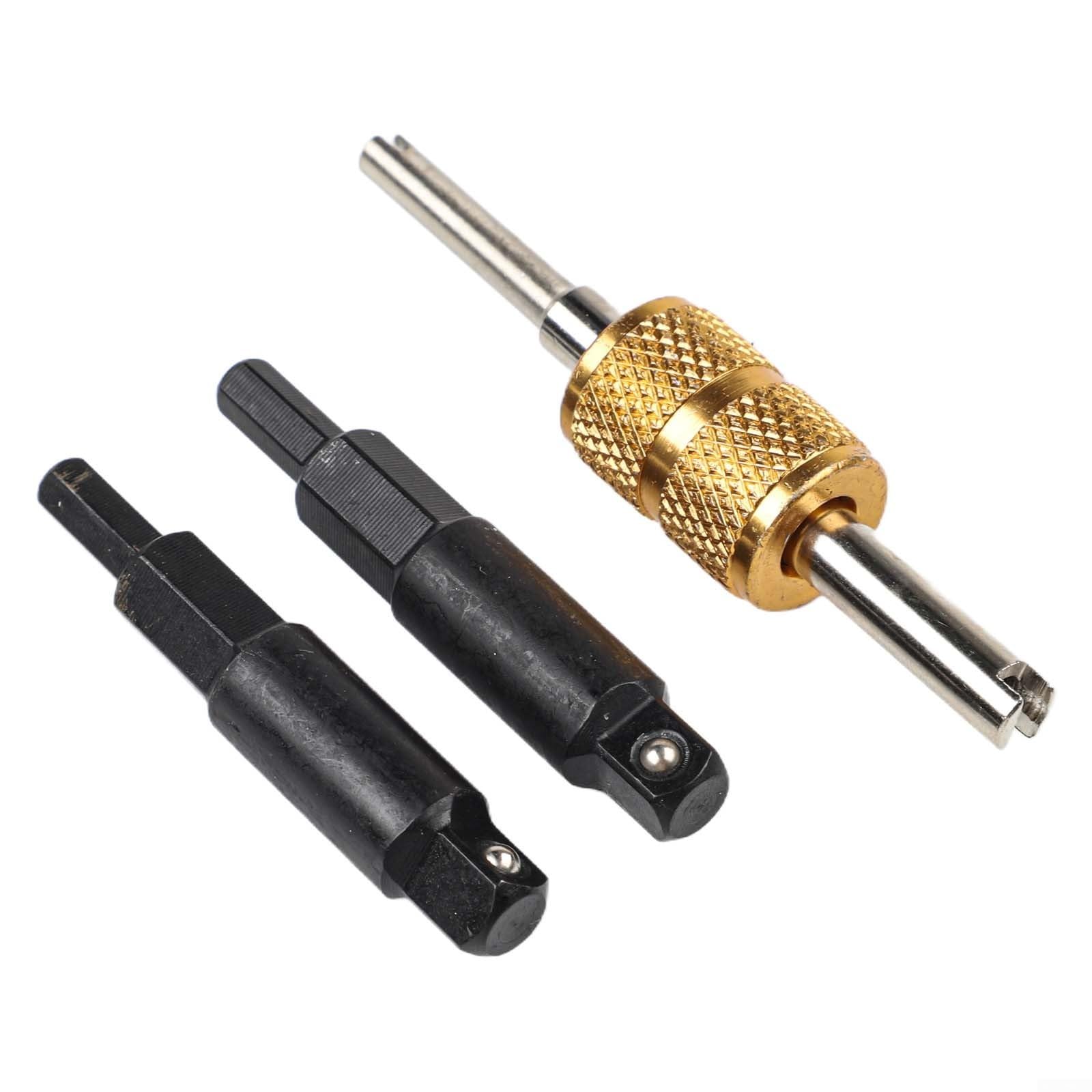 Valvola nucleo set di attrezzi per aria condizionata R410A R32 R22 con doppia chiave adattatore in ottone e guarnizioni