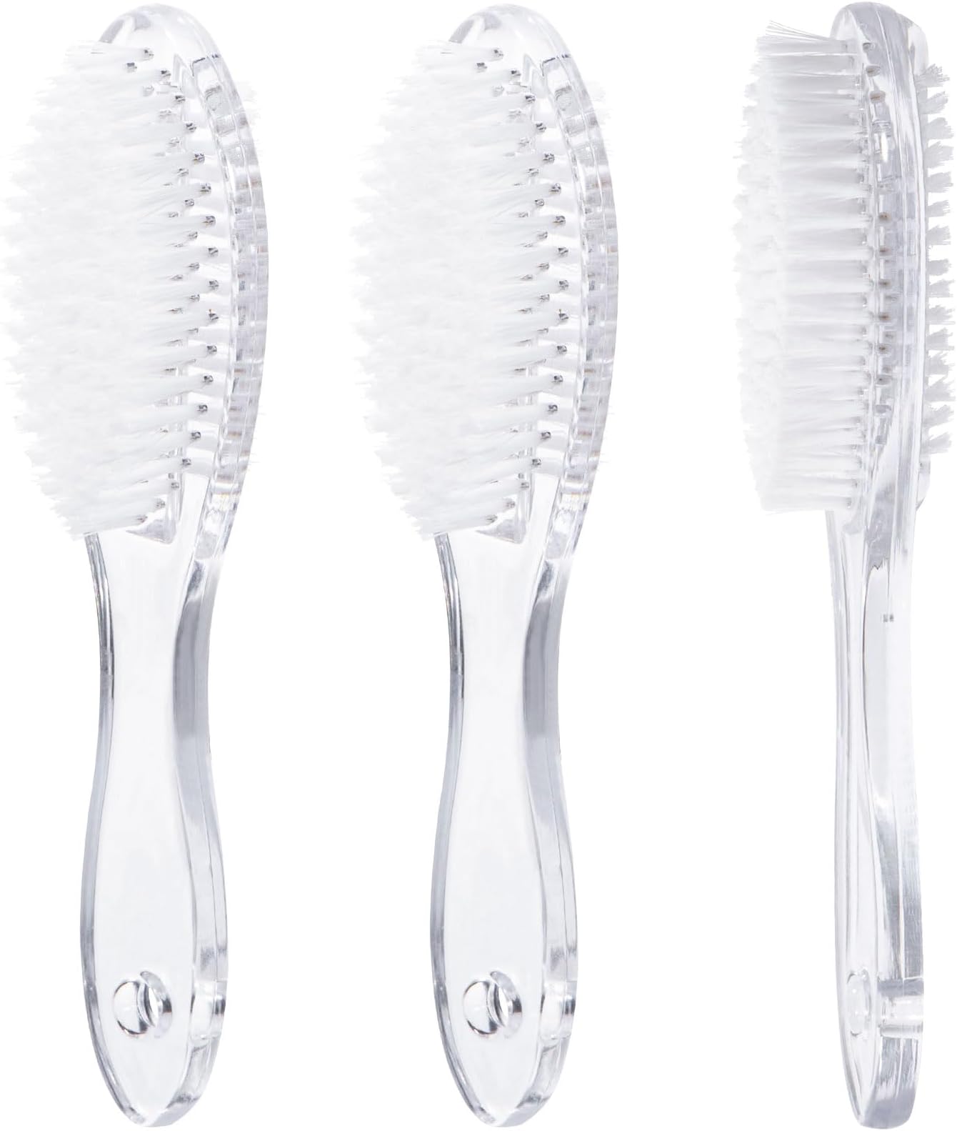 KLDKUST 3Pcs Nail Cleaning Brushes, Thick Handle Hand