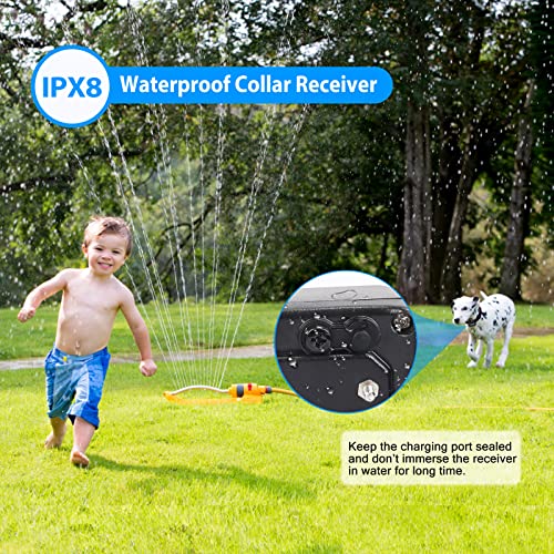 Lirioden Electric Wireless Dog Fence System Electric Fence For Dogs Containment Boundary Automatic Signal Radius Range 722Ft, Ipx8 Waterproof Rechargeable Tone&Shock Collar For Small Medium Large Dogs #TOP3
