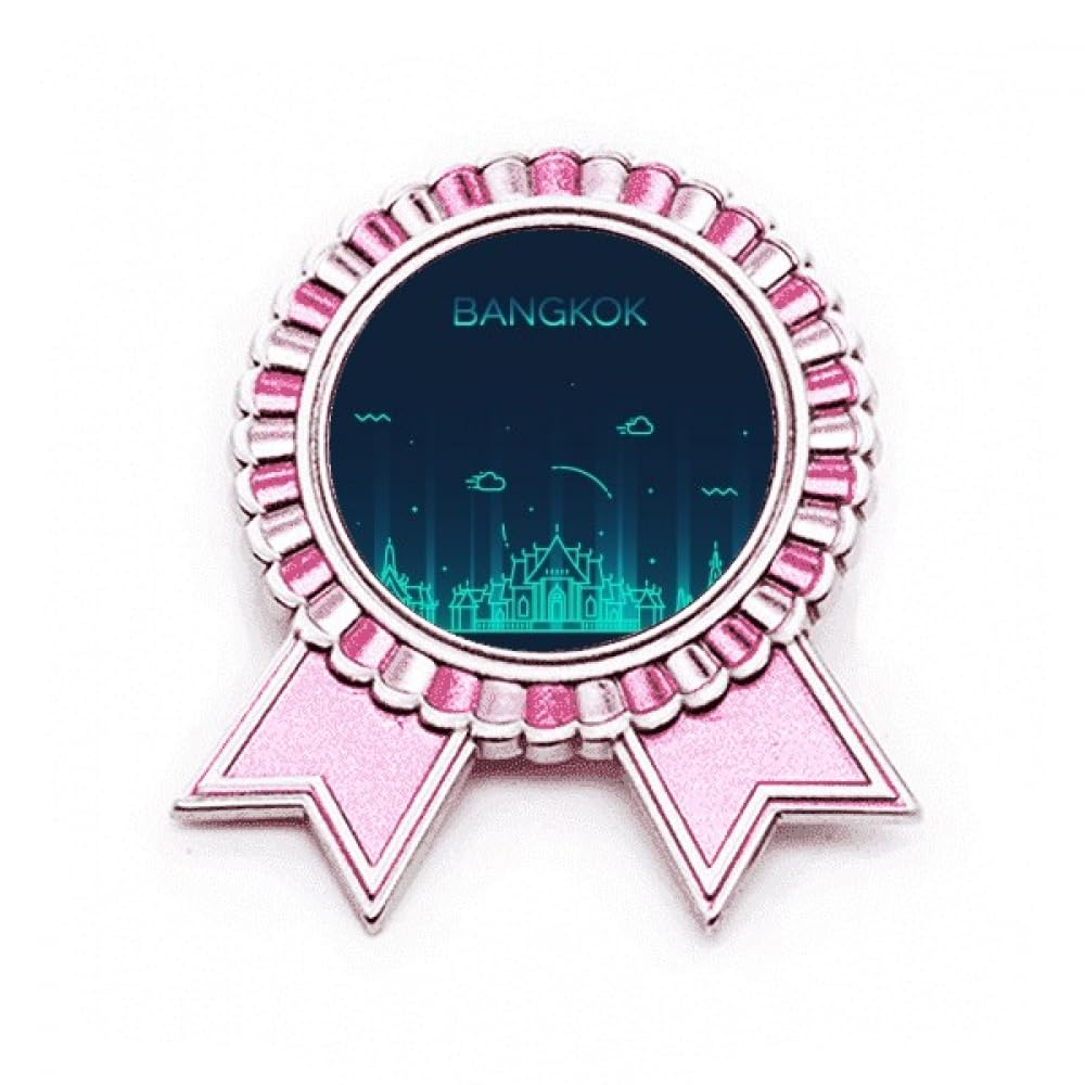 Médaille Shadow Bangkok broche rose thaïlandaise en métal sculpté