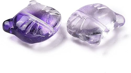 Miniatura 3 de KISSITTY 200 cuentas de cristal de gato para la fabricación de joyas, color verde mar, forma de cabeza de gato, centro perforado de cristal