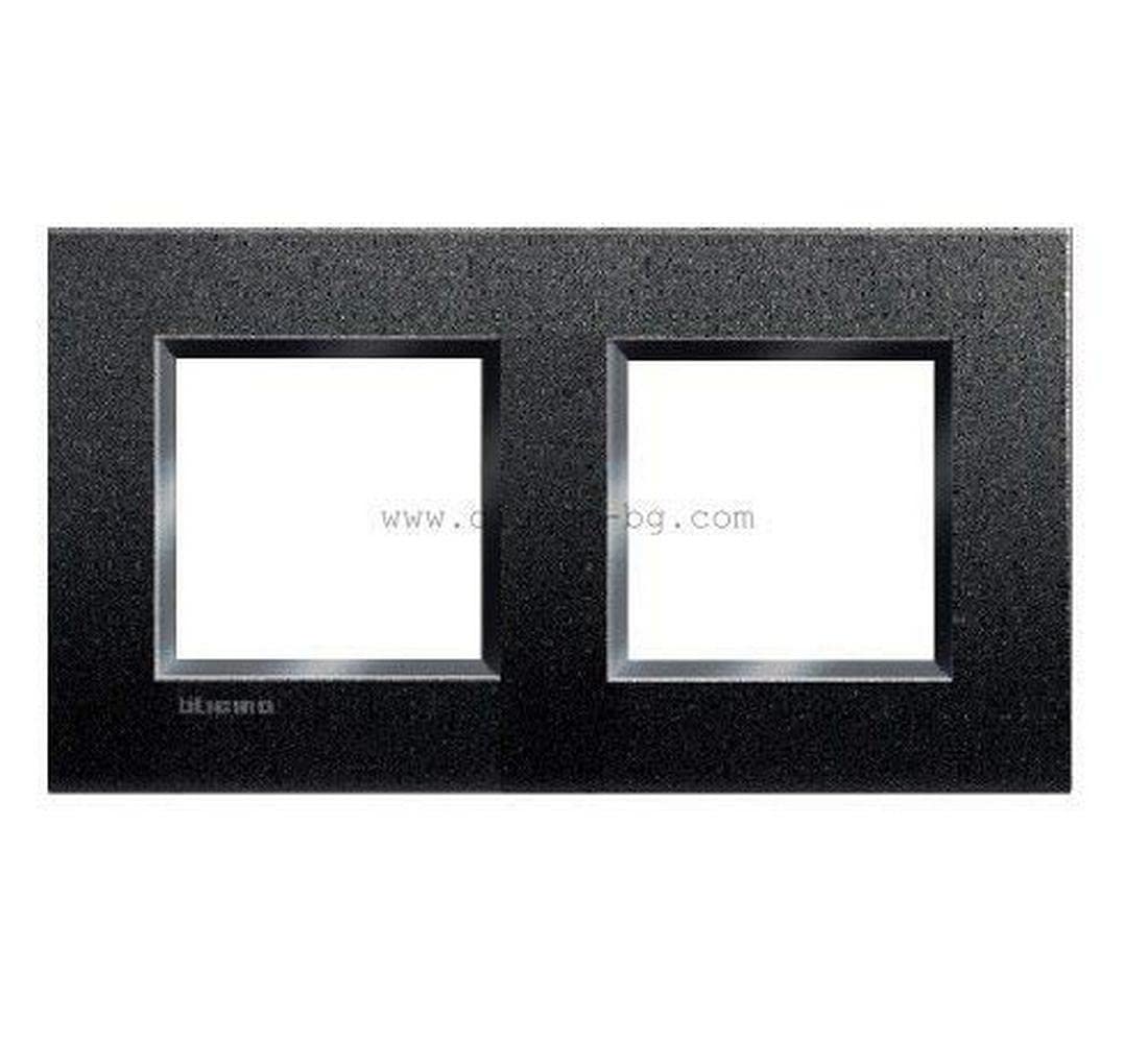 Placa de interruptor Marco Livinglight Air BTICINO LNE4802M2AR 2+2 módulos antracita