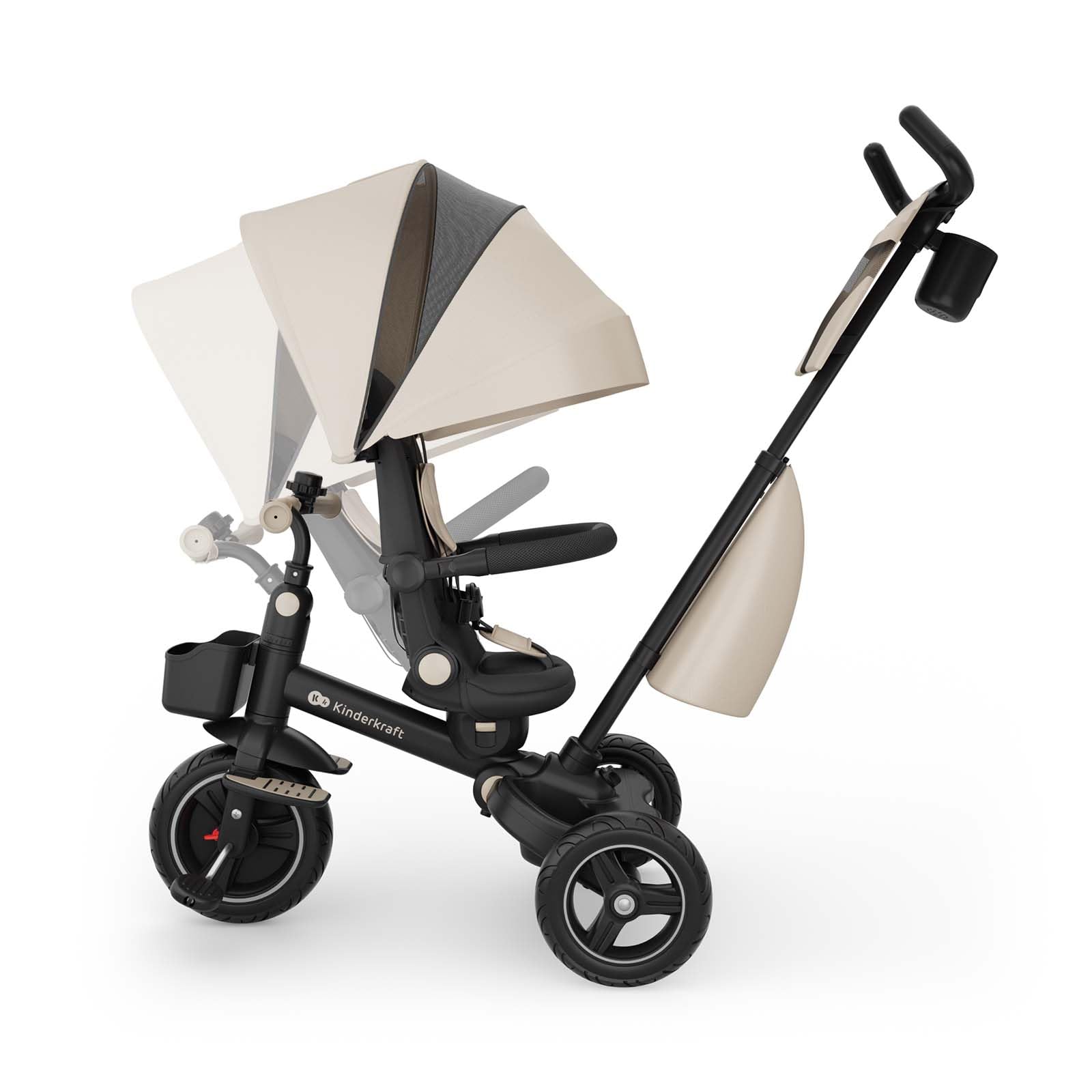 Kinderkraft Spinstep 2 Plus Dreirad-Kinderwagen, Beige