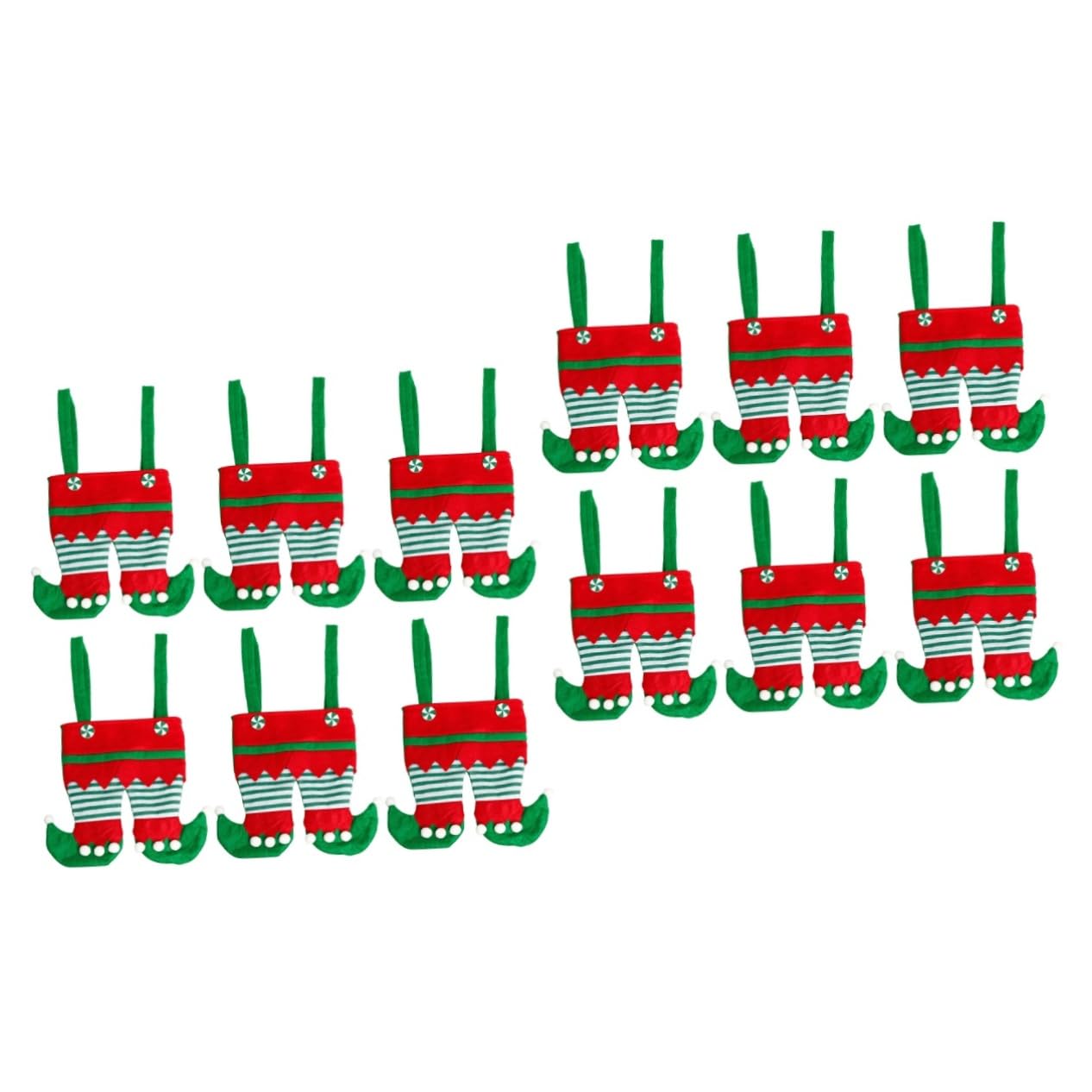 Cabilock 2 Set Sacchetto di Caramelle Natalizie Sacchetti di Cellophane Natalizi Borse della Spesa Caramella Borsa con Coulisse Natalizia Borsa Morbida Rosso Tessuto Non Tessuto 6 Pezzi * 2
