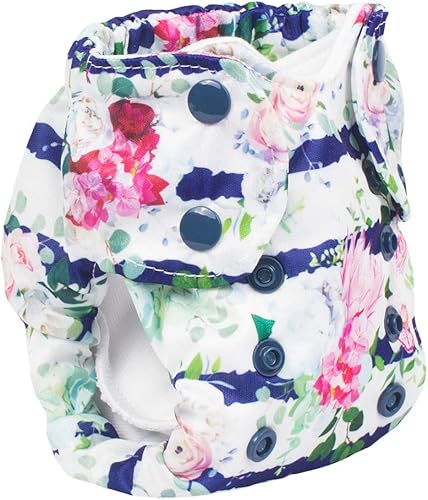 Pañal de tela sin preparación para recién nacidos  Smart Bottoms Born Smart 2.0  Lavable, reutilizable  Interior de fibra natural (Belle Blossom)